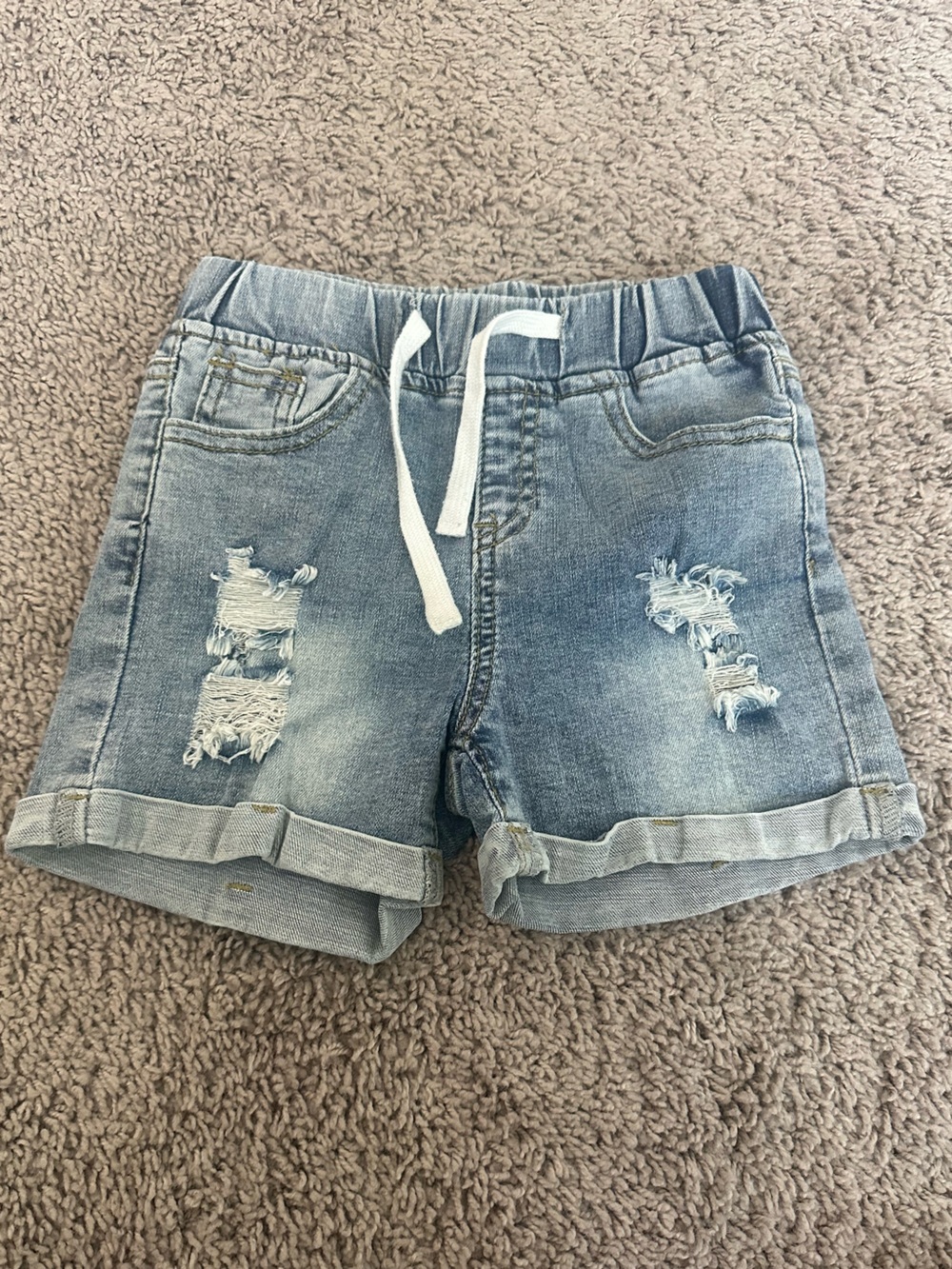 Little Bipsy Light Blue Elastic Waist Denim Shorts